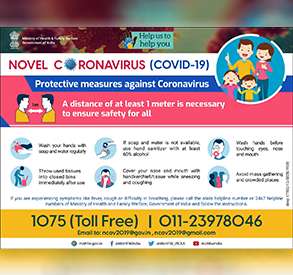 Posters for Safety measures against COVID-19 - English